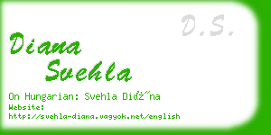 diana svehla business card